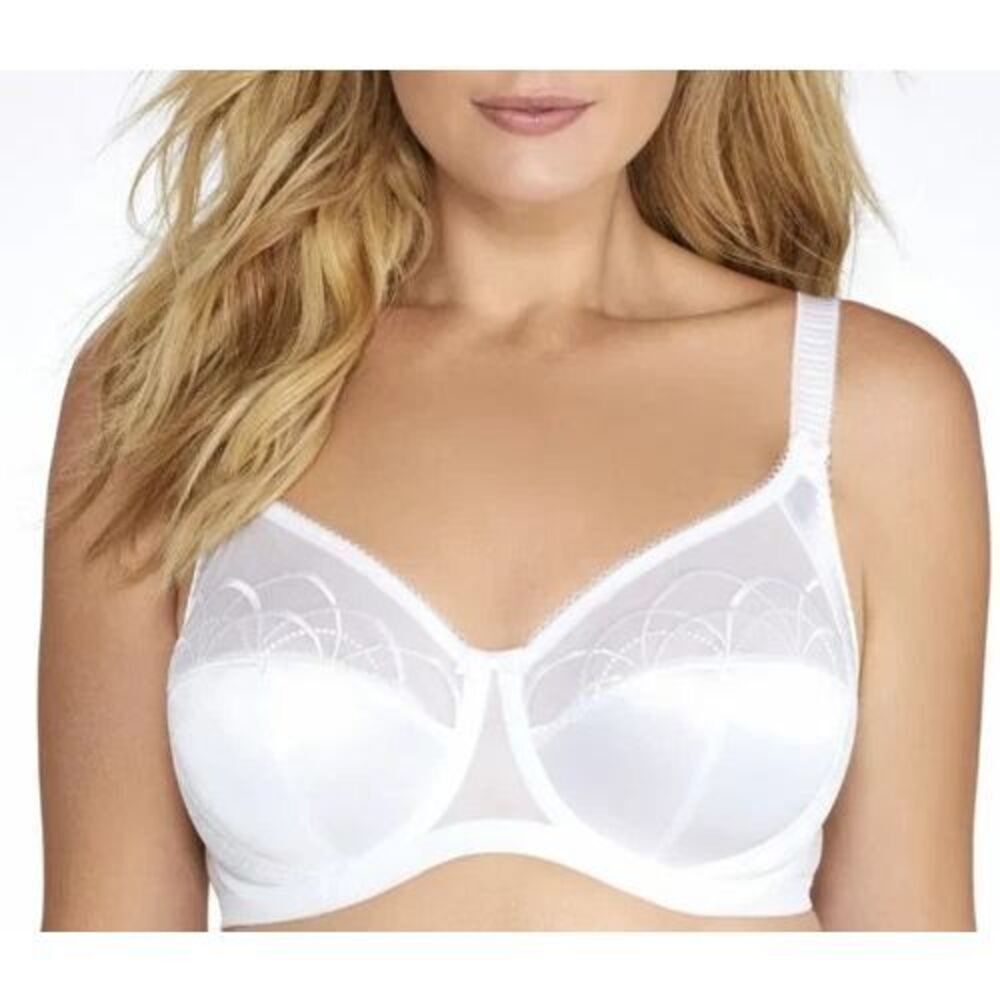 Elomi Cate Full Cup Banded Underwire Bra EL4030 Size 40DD US White 40 DD New NWT